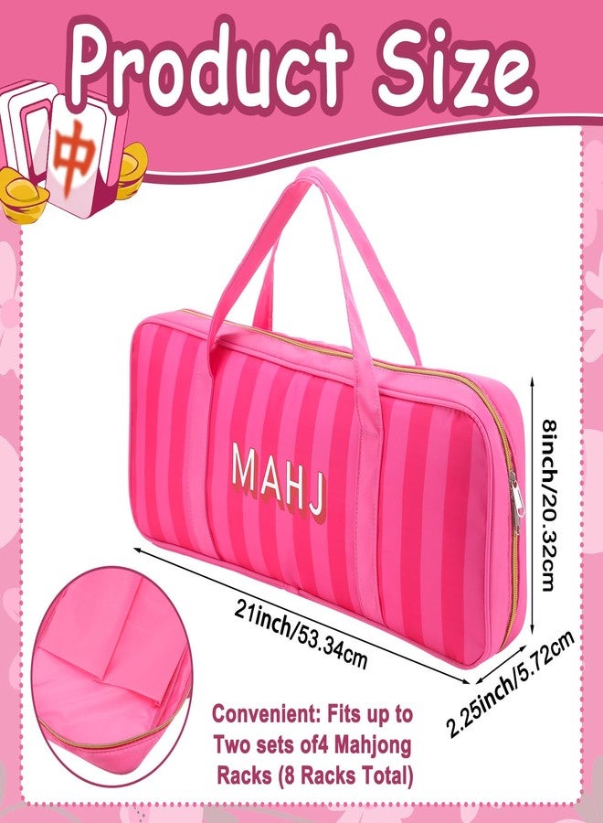 Soulchen Mahjong Bags for Tiles and Racks Empty 21 x 8 x 2.2 Inch Mahjong Rack Storage Bag with Handle Zipper Tiles Games Accessories Gifts for Card Pushers Rack Carrying(Only Case) - Image 2